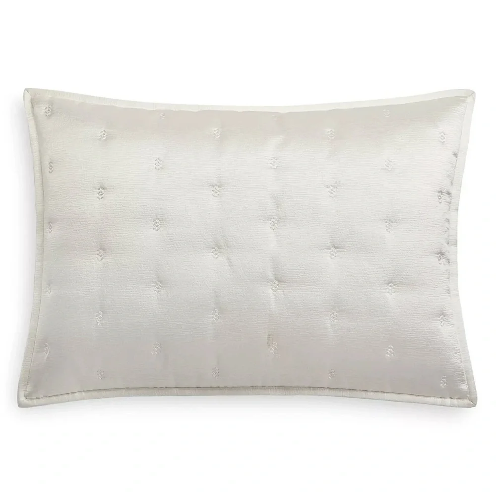 NEW [ 1 King ] Quilted Pillow Sham for‎ Hudson Park Nouveau White